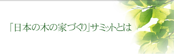 「日本の木の家づくり」サミットとは